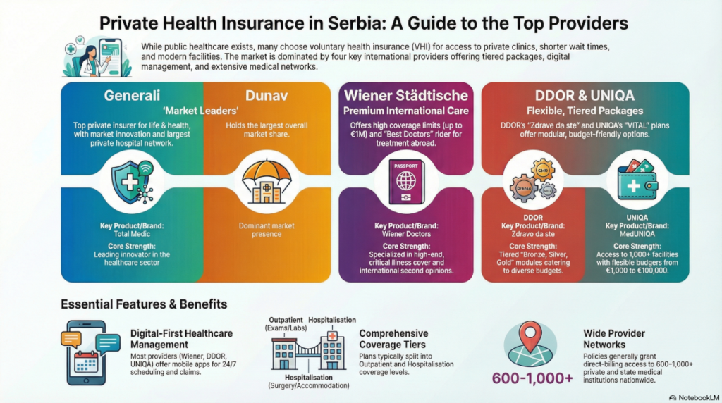 Infographic - Private Health Insurance in Serbia A Guide to the Top Providers